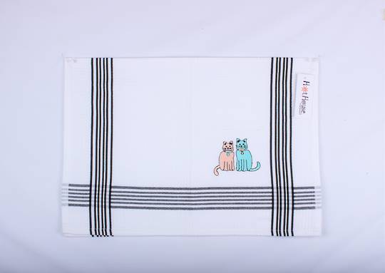 Friends embroidered tea towel. Code: TT-FRI